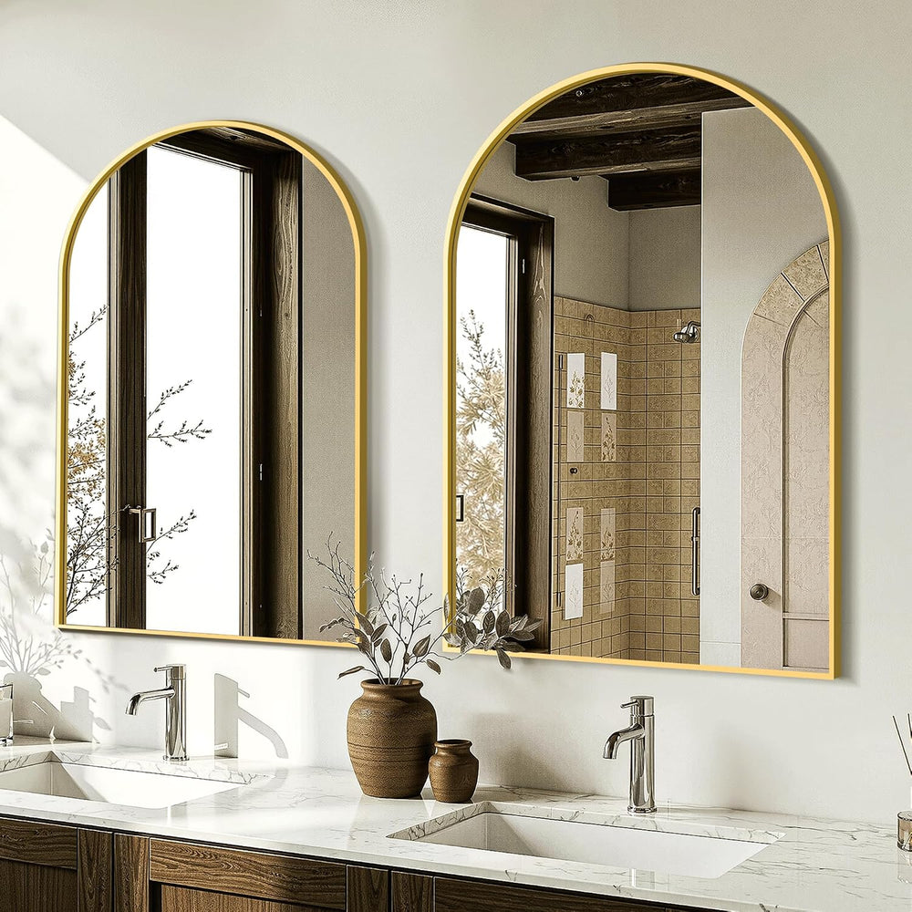 AMOISE Arched Bathroom Mirror for wall, 2 Pack 30"x20" Vanity Mirro...