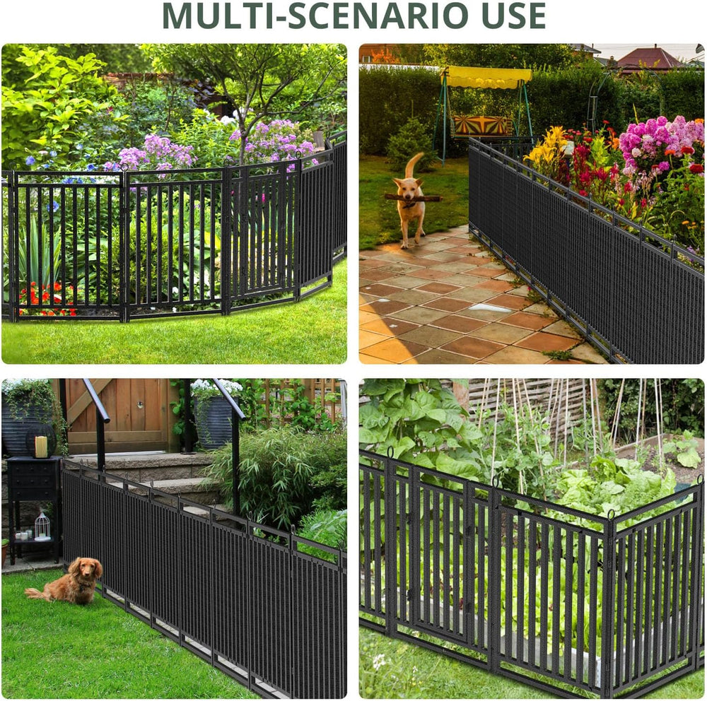 Decorative Garden Fence Large Dog Fence Outdoor for Yard, 72ft (L) × 40in (H)...