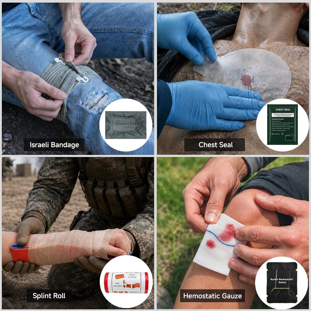 Survival First Aid Kit, 250 PCS Outdoor Emergency Kit with Tourniquet, Chest ...