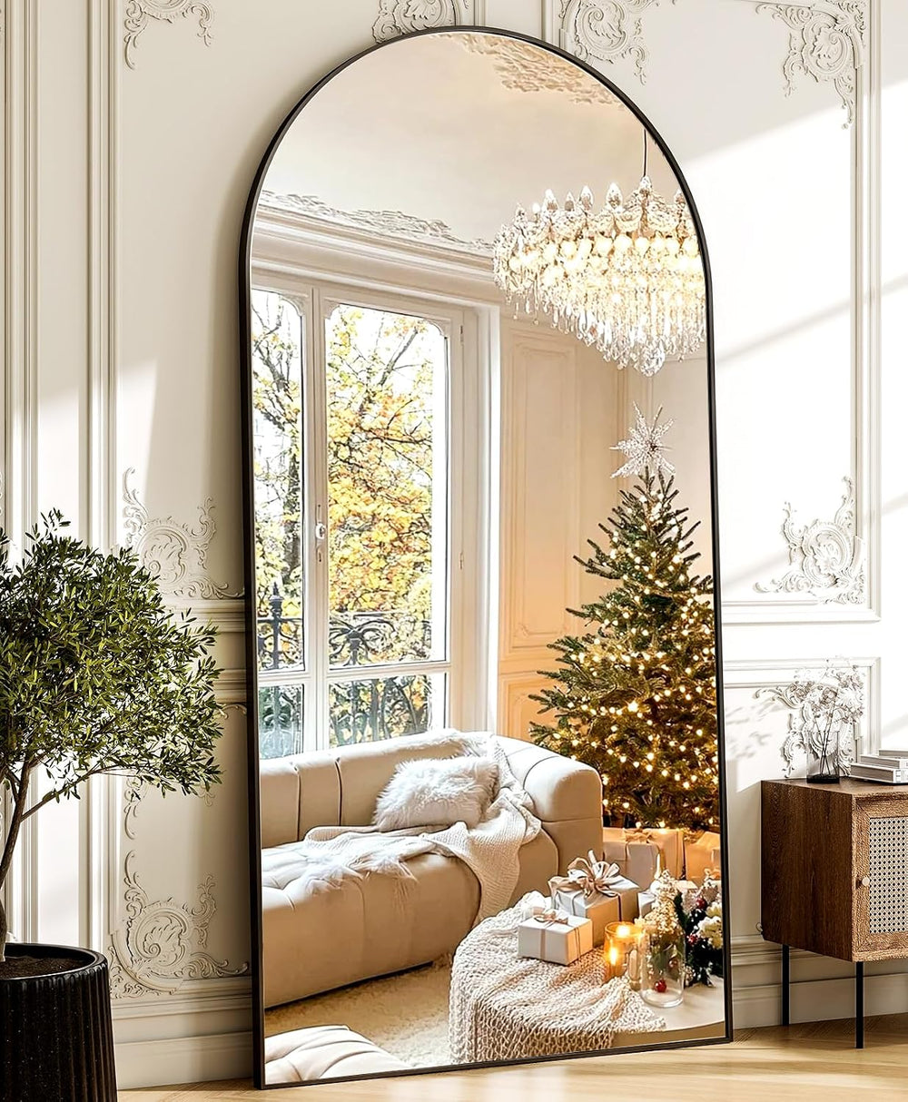 GLSLAND 76"x34" Arched Full Length Mirror Large Full Body Mirrors, ...