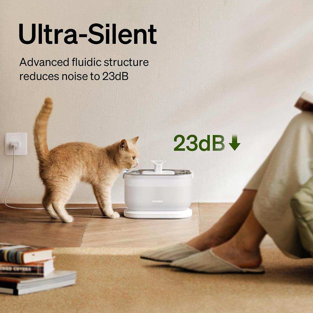 PETLIBRO Cat Water Fountain, Cat Fountain Indoor Stainless Steel Tray, 2.5L/8...