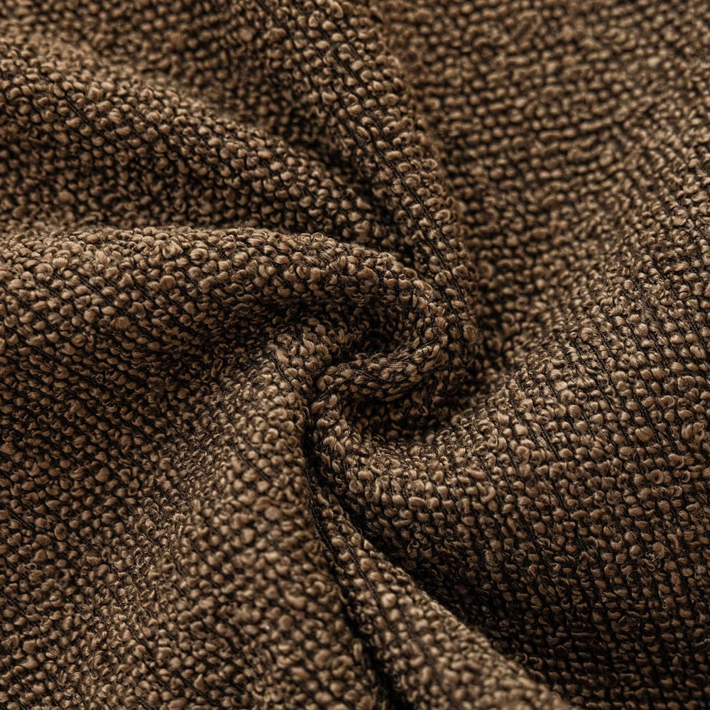 Foindtower Decorative Textured Boucle Throw Pillow Covers 24x24 Chocolate