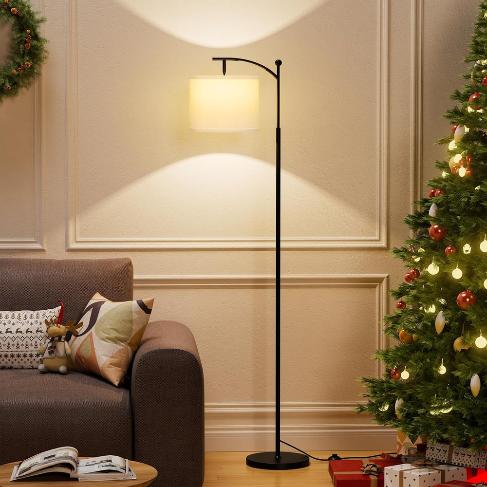 Ambimall 60" Floor Lamp with 3 Color Temperatures, Adjustable White Shad...