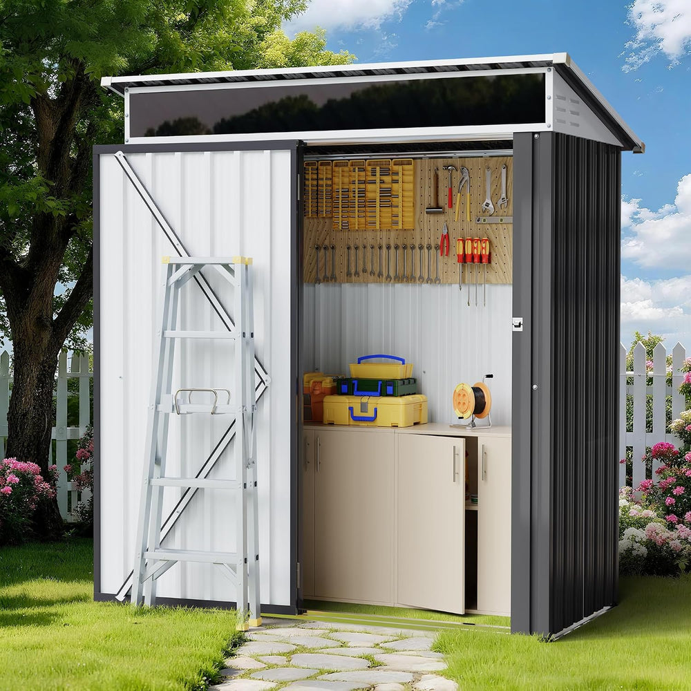 Vongrasig 5x3 FT Outdoor Storage Shed with Window & Lockable Door