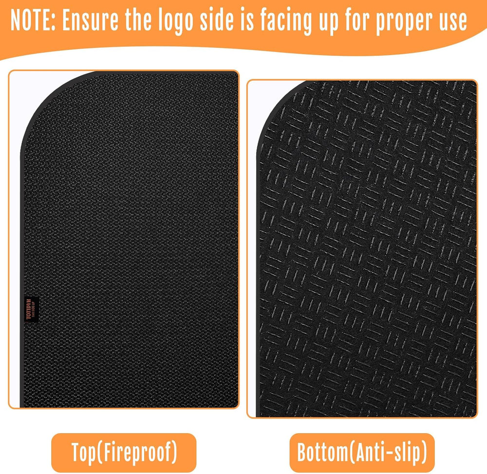 Fireplace Hearth Rug, 42 X 24 inches Fireproof Fireplace Mat