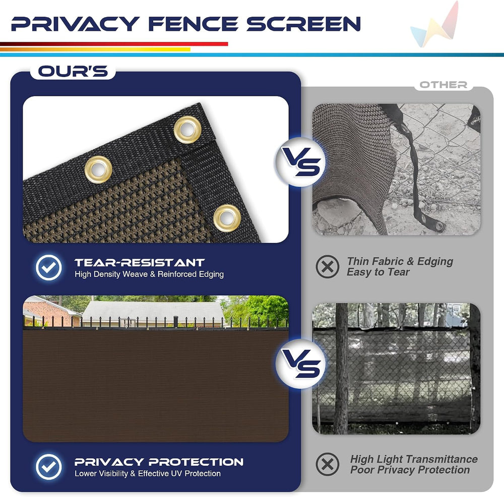 Windscreen4less 4' x 50' Privacy Fence Screen Heavy Duty Windscreen F...