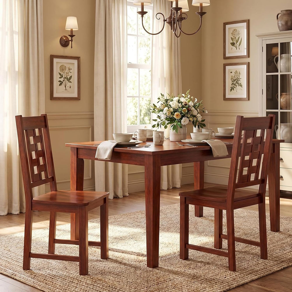 POWERSTONE Wood Dining Chairs Set of 2, Modern Kitchen Chairs