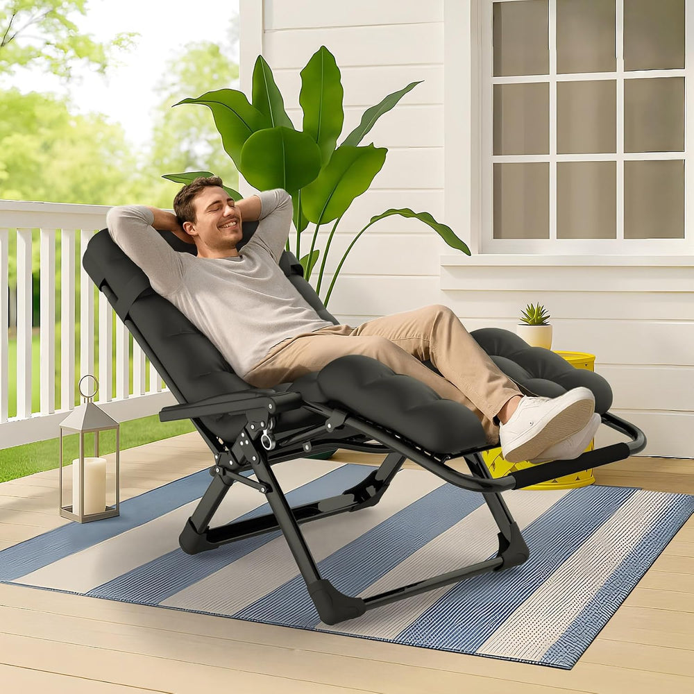 Suteck Zero Gravity Chair, Reclining Camping Chairs w/Removable Cushion