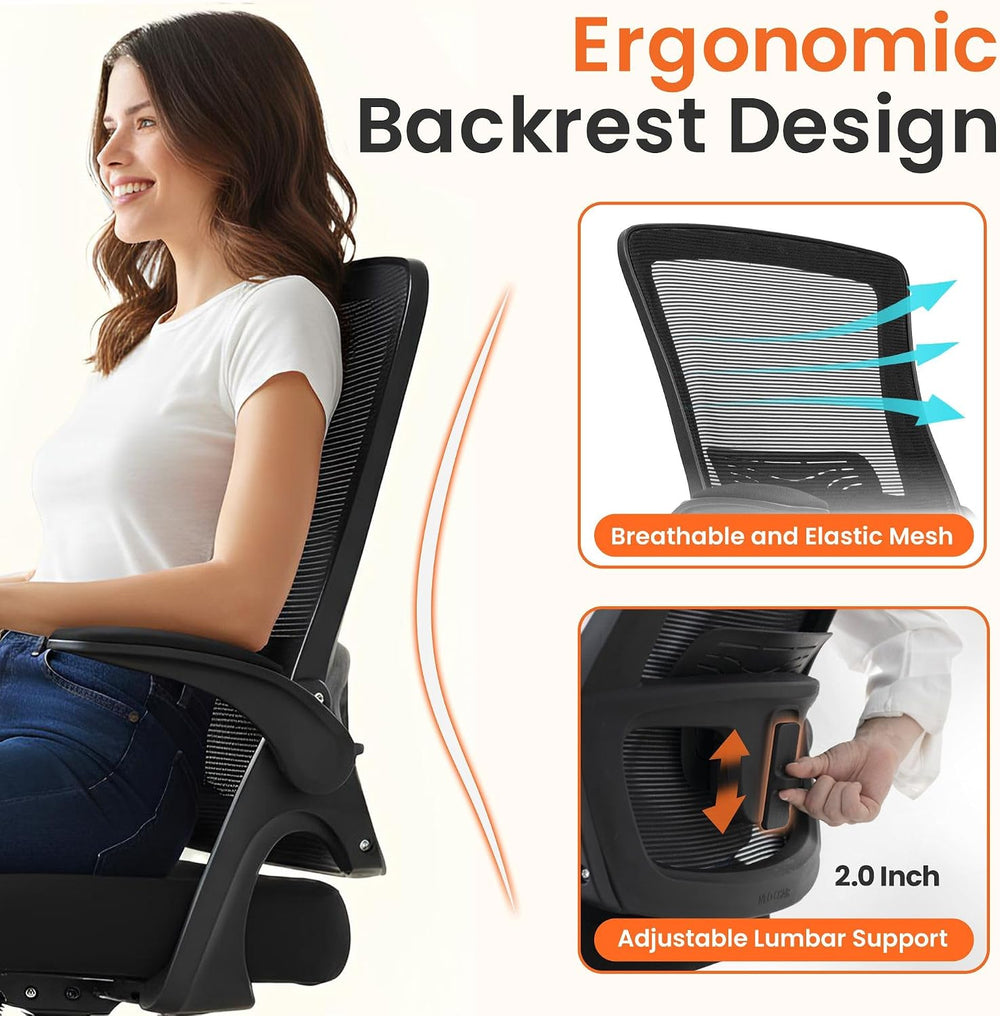 NEO Chair Mesh High Back Chair Home Office Ergonomic Computer Adjustable Heig...
