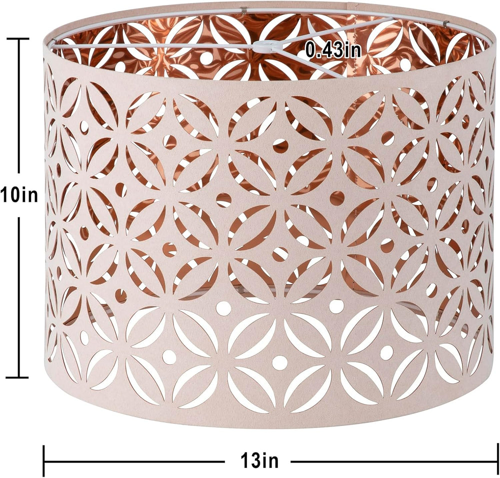 Pink Lamp Shades Set of 2, Drum Lampshades, Lampshade 10 Inches Height