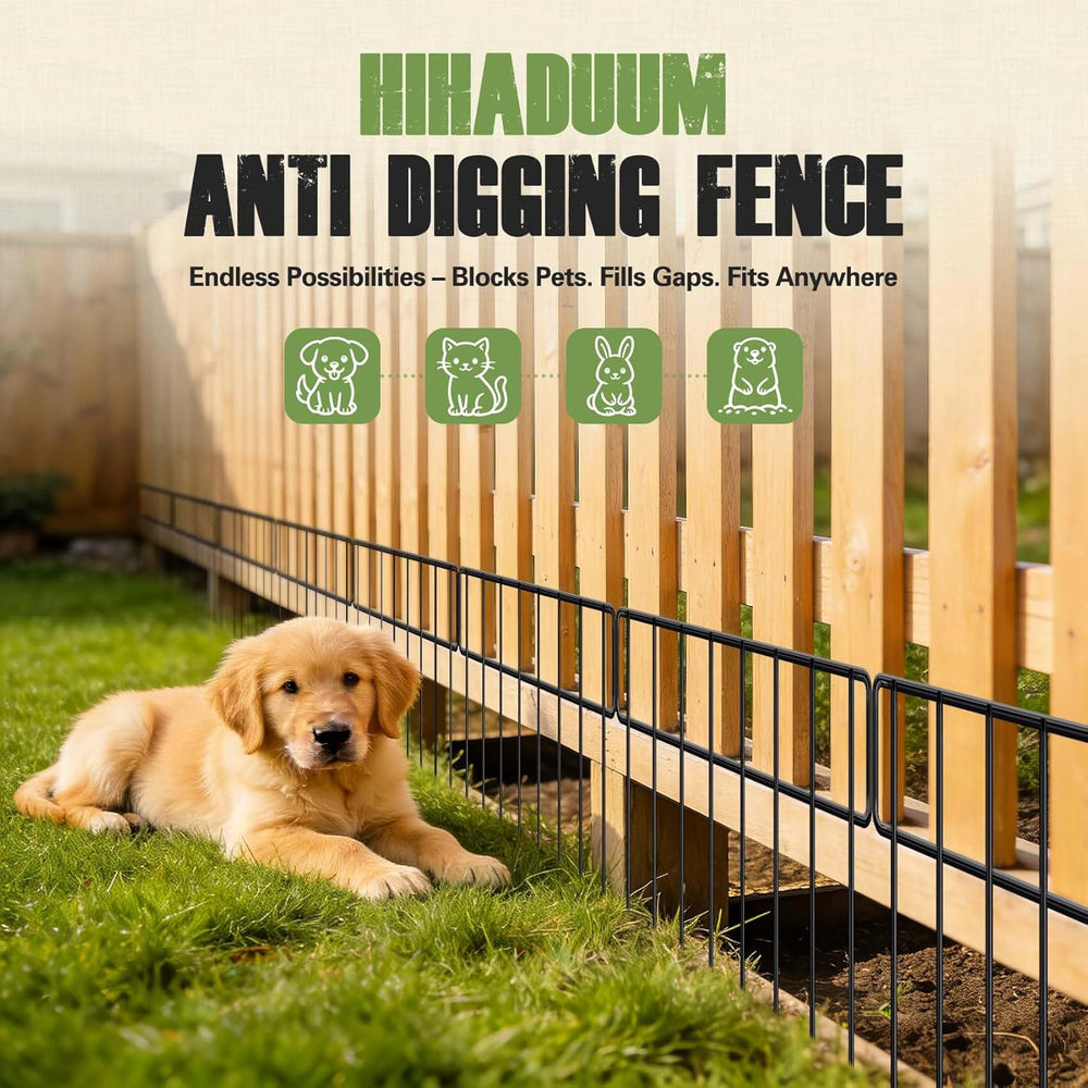 HIHADUUM 30Ft(L) X 13Inch(H) Animal Barrier Fence - 21 Pack Garden Fence Anim...