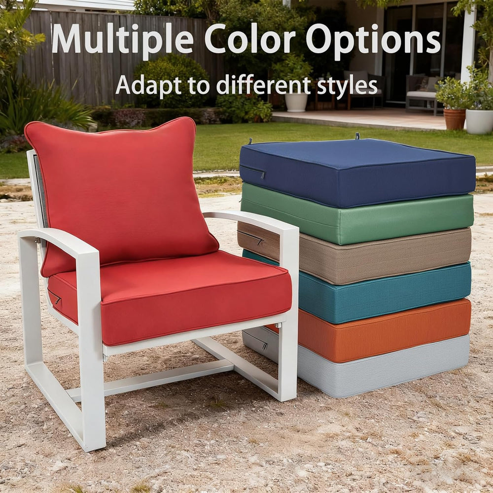 Patio Cushions for Outdoor Furniture,Waterproof,22x24,Navy Blue