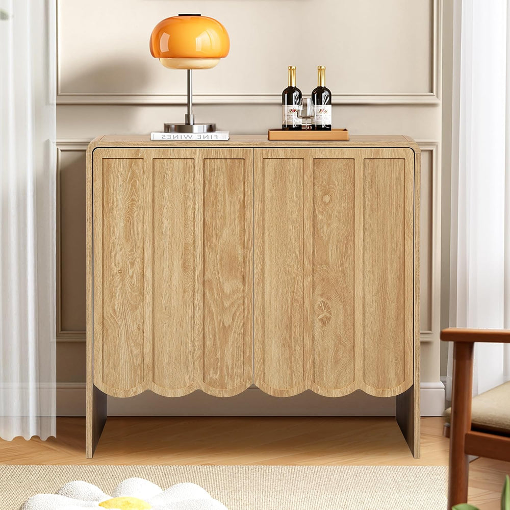 ORRD Sideboard Buffet Cabinet Set of 2, Accent Storage Cabinet with 2 Doors, ...