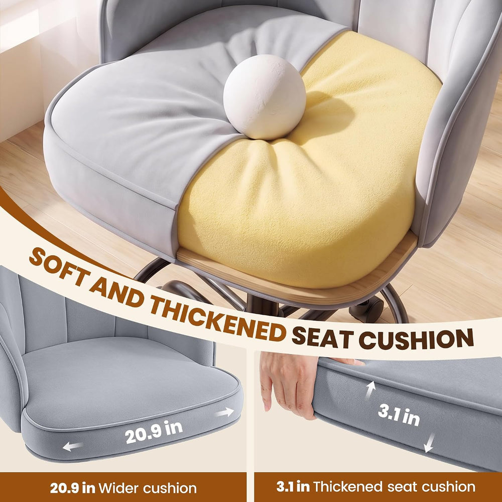 Drafting Tall Office Chair for Standing Desk, Velvet & Back Support