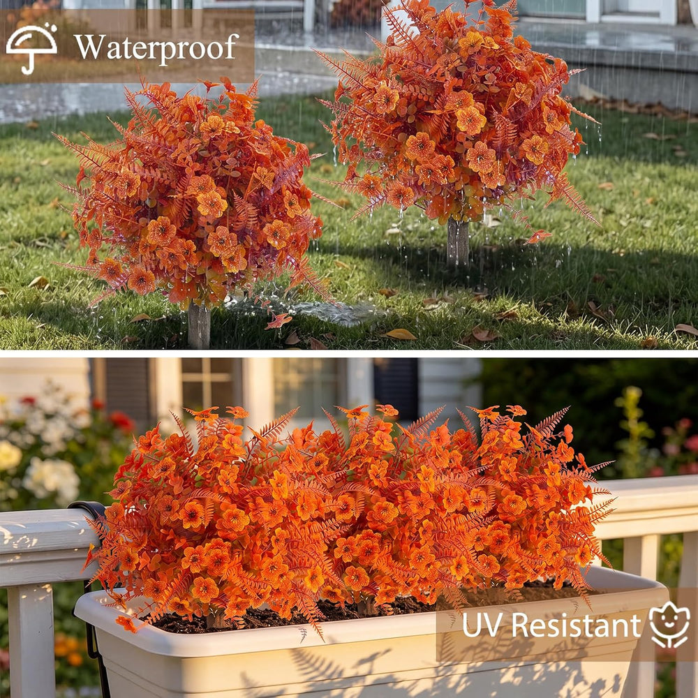 24" Fall Artificial Topiary Ball Flowers with Ground Spike,2 Pack