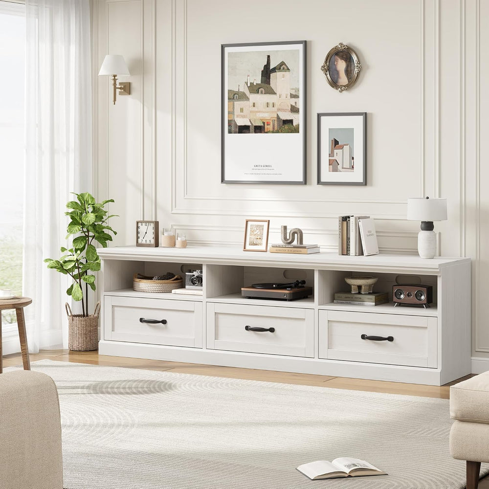 Garvee 70 Inch Mid-Century Modern TV Stand for 65/70/75 in TV, Entertainment ...