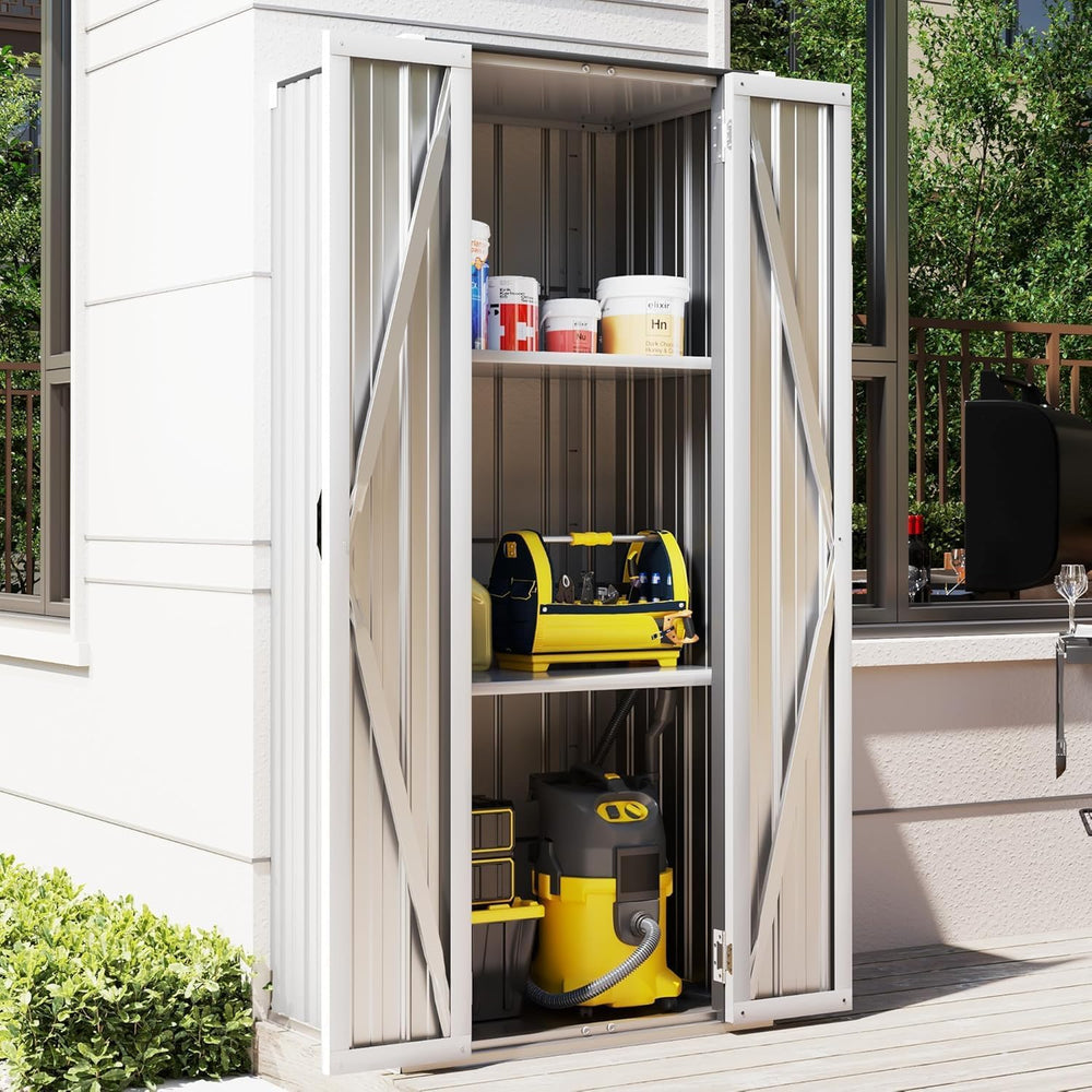 AECOJOY Outdoor Storage Cabinet Waterproof, 70" Vertical Tall with Base