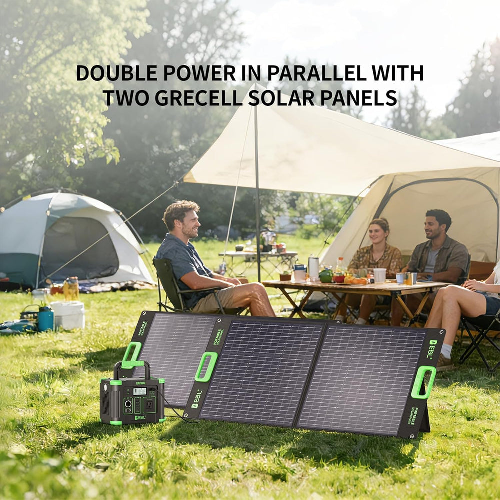 EBL 100W Portable Solar Panel for Jackery/Ecoflow/Bluetti Power Station