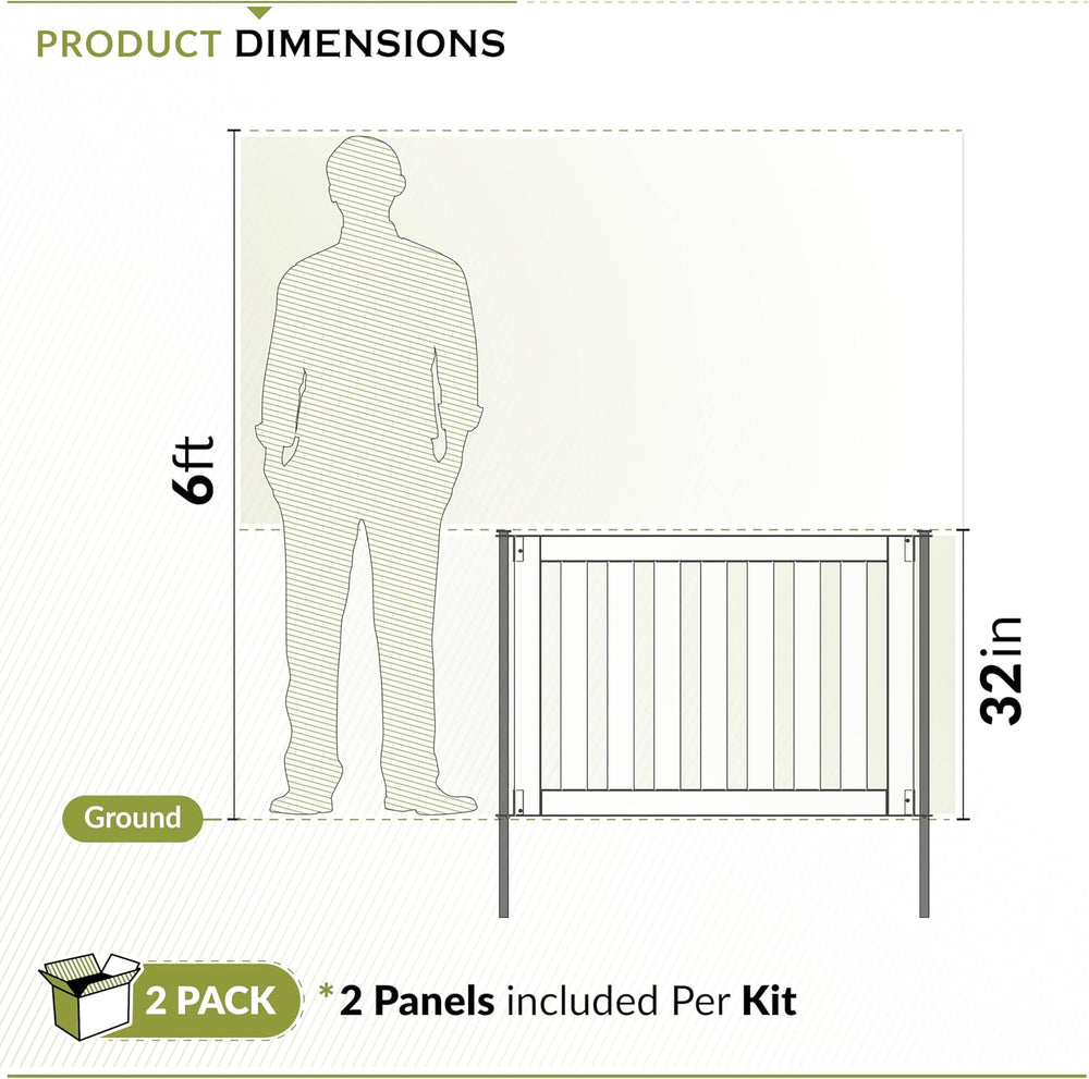 Zippity Newberry Yard Fence, Cedar Wood DIY No Dig Kit