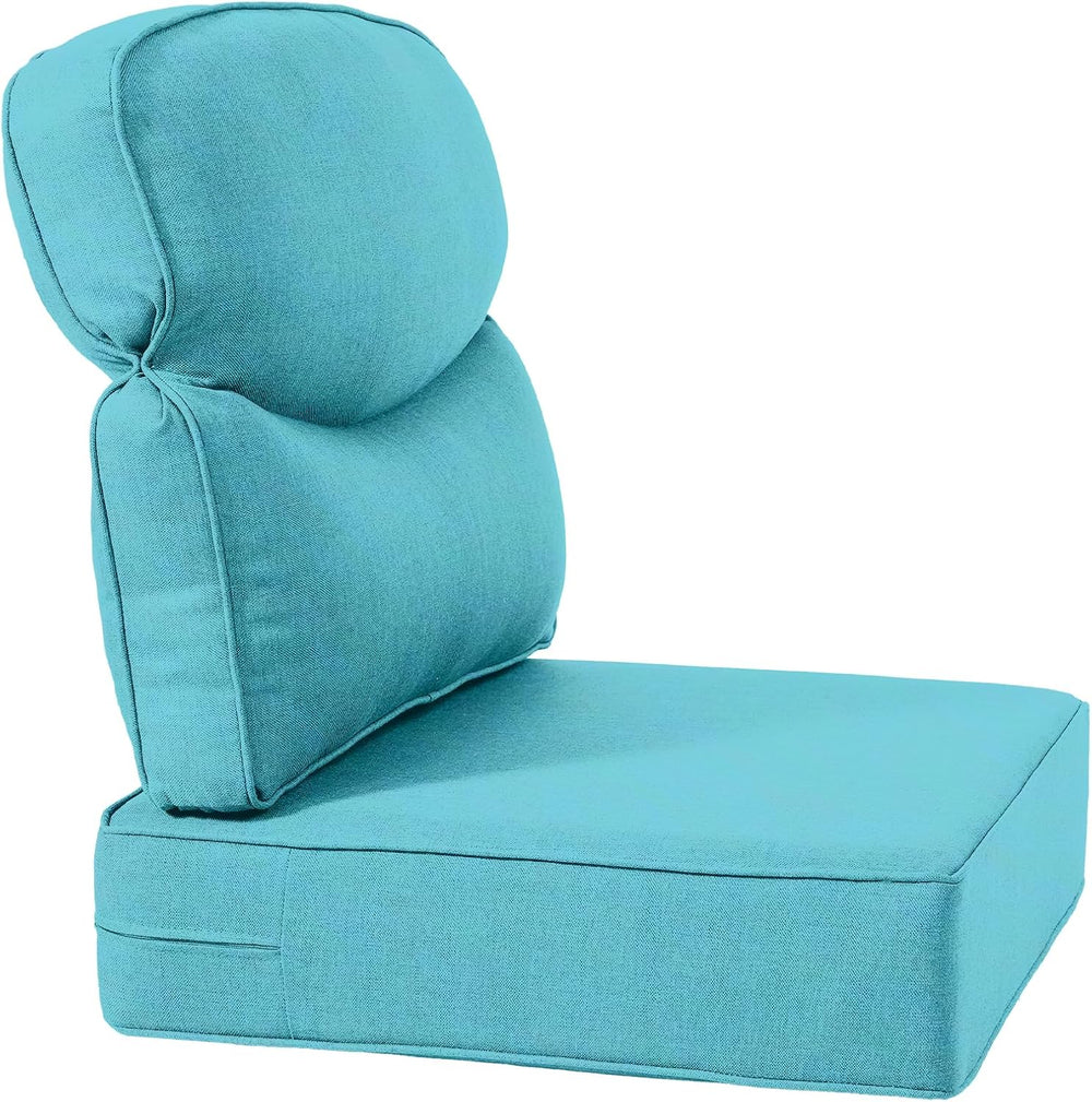 Luxury 22x24/22x25 6-Inch Smile Outdoor Cushions - 1 Set Deep Seat Water-Resi...