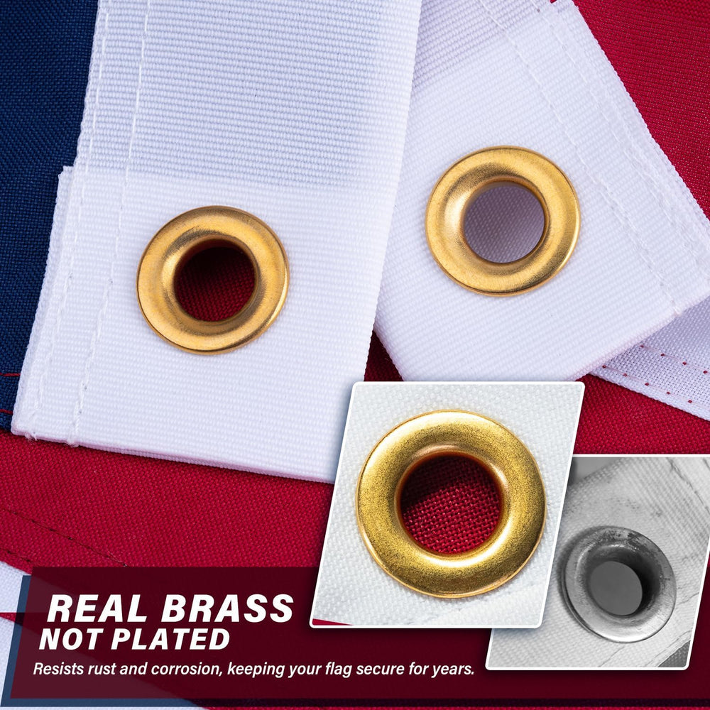 American Flag 4x6 ft for Outside, TearProof Series Spun Polyester US Flags Ul...