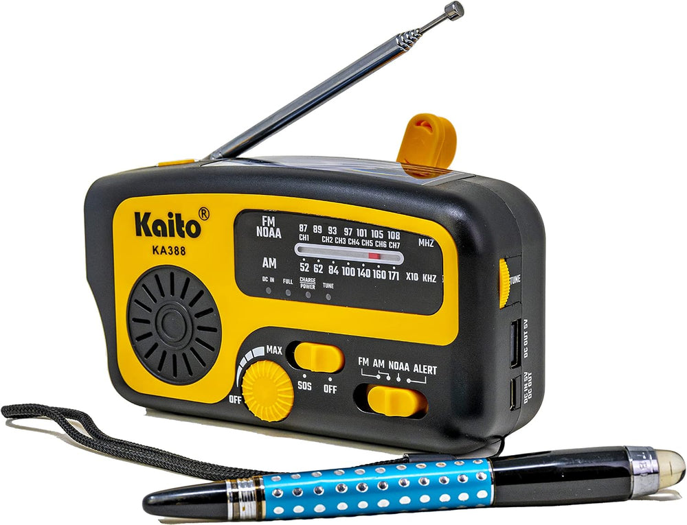 Kaito Emergency Radio KA388 - AM/FM NOAA Weather Alert 5-Way Powered Solar Cr...