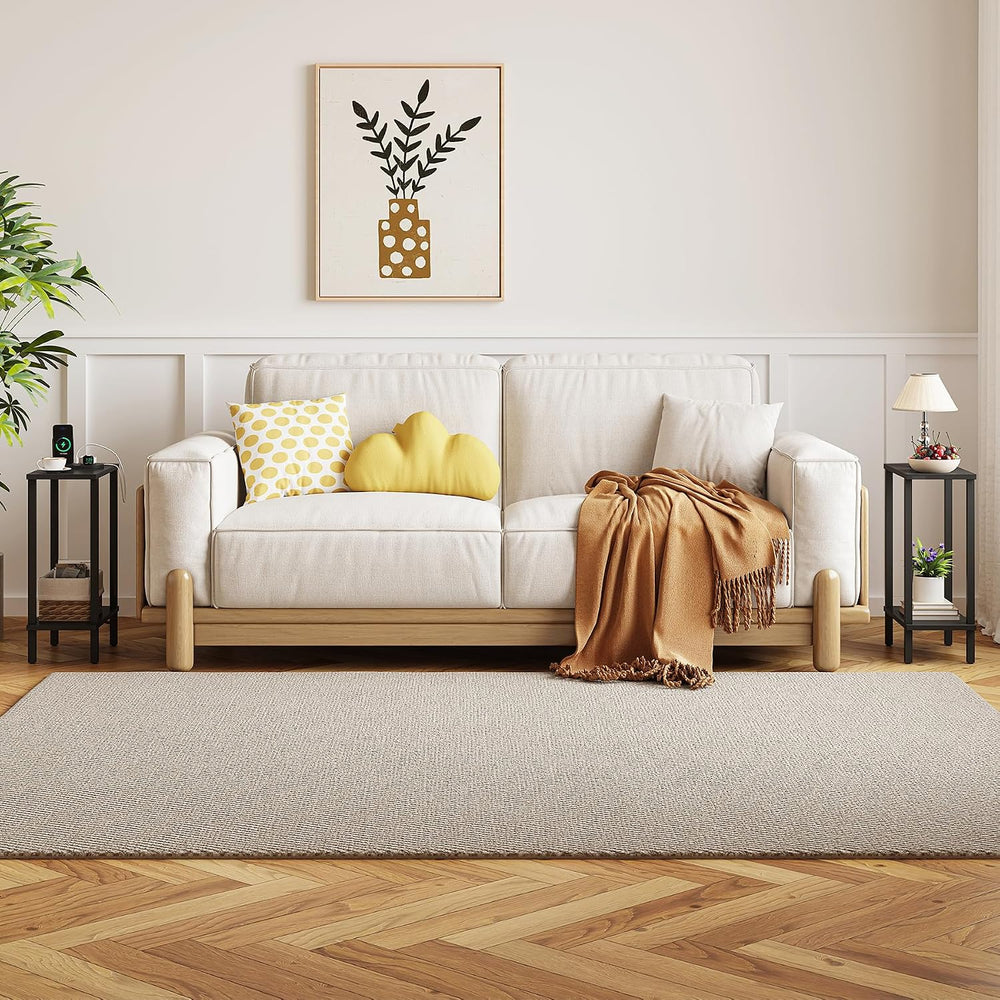 TUTOTAK Narrow Side Table Set of 2, Small End Table for Couch