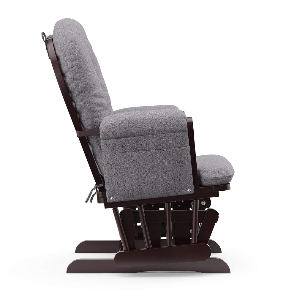 Storkcraft Premium Hoop Glider & Ottoman, Espresso/Gray Swirl