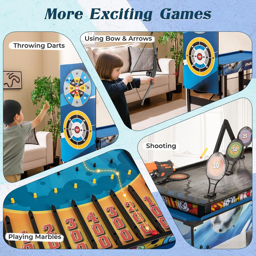 Goplus 10-in-1 Multi Game Table, 48" Combo Game Table with Billiard, Tab...