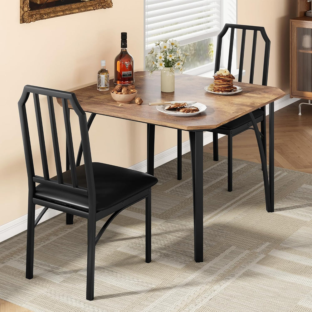 GAOMON 3-Piece Dining Table Set for 2,Kitchen Table with Upholstered Chairs