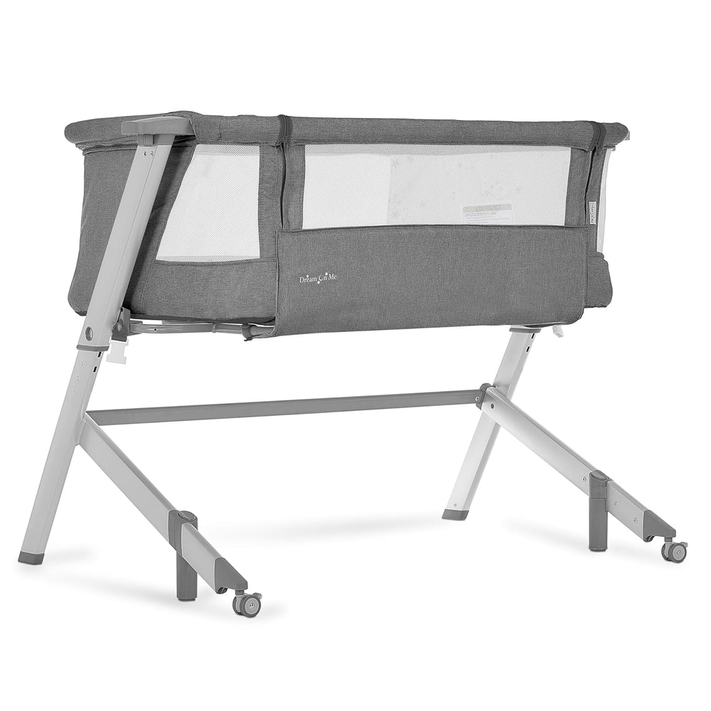 Dream On Me Skylar Bassinet & Bedside Sleeper, Adjustable Height, Grey