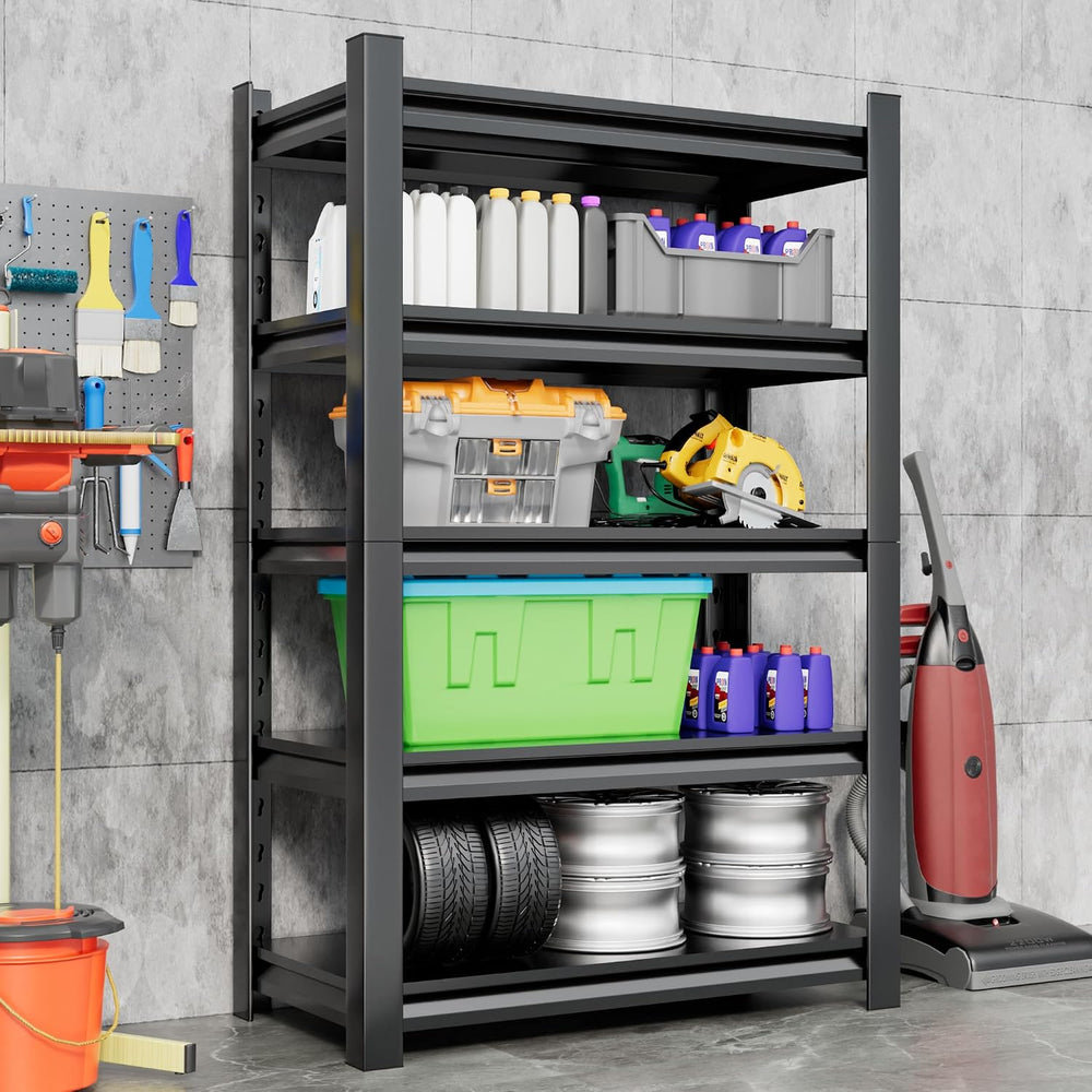 Hzdbhd 40" W Garage Shelving Unit, 5-Tier Metal Storage Shelves