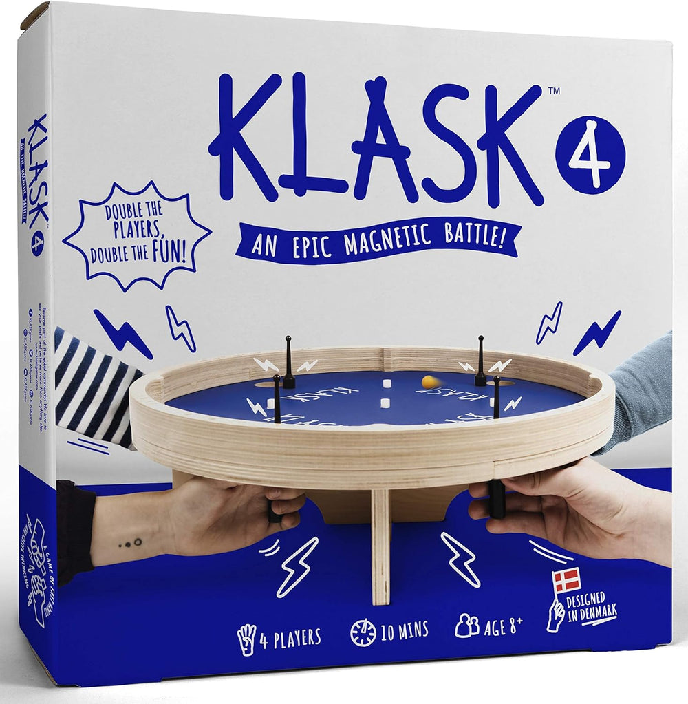 KLASK Magnetic Tabletop Game- Half Air Hockey, Half Foosball, Ages 8+