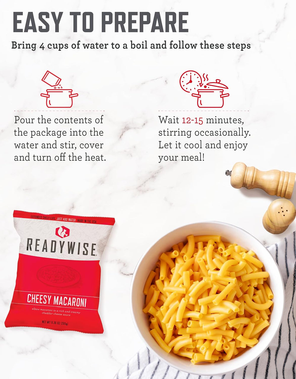 READYWISE Emergency Food Survival Supply Entrée Bucket, 60 Servings