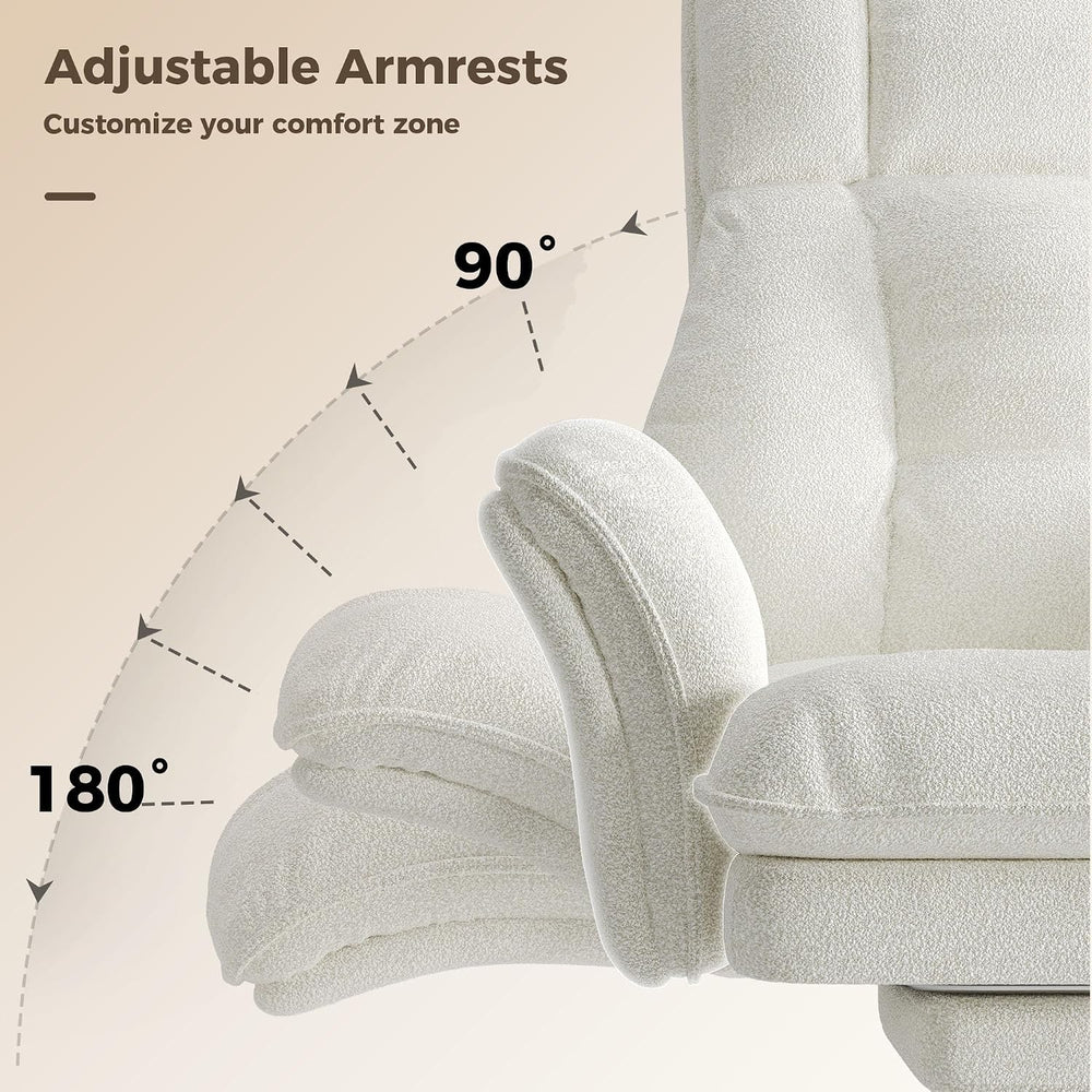 Big and Tall Heated Massage Office Chair with Footrest, 6-Point Vibration