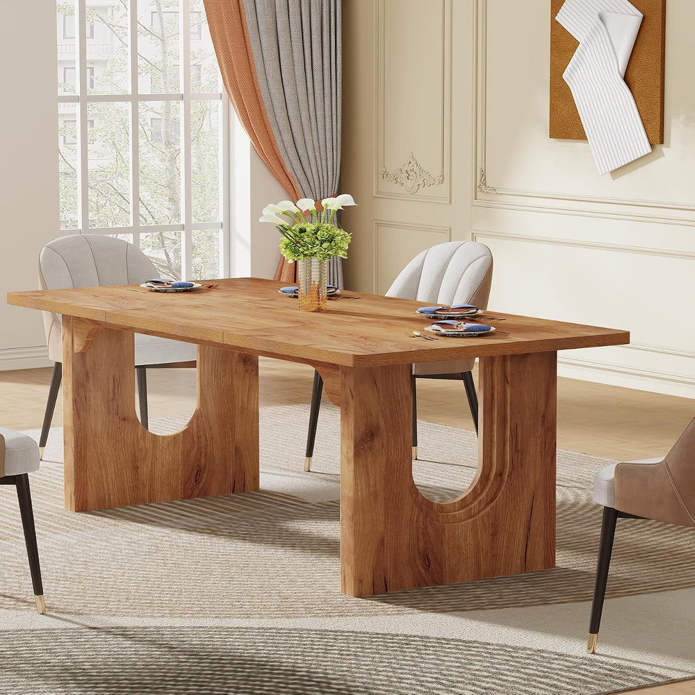 Tribesigns Modern Dining Table for 6 to 8 People, 71" Large Kitchen Dini...