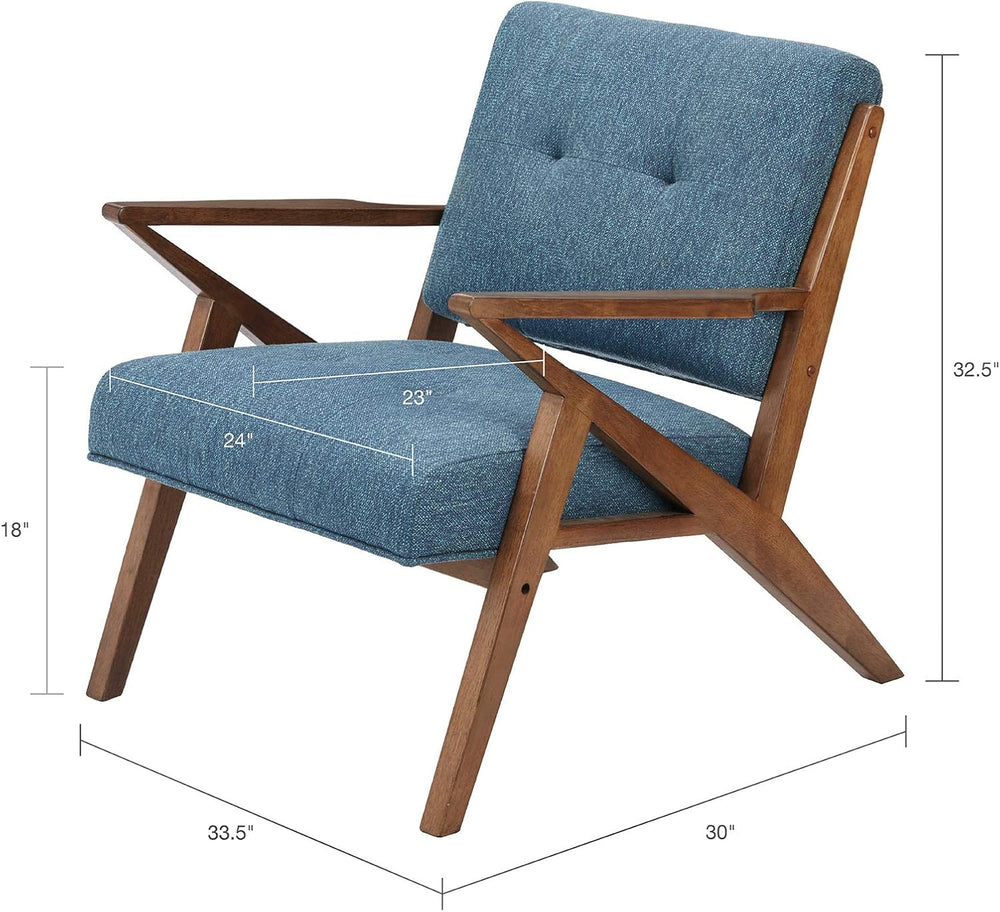 INK+IVY Rocket Mid,Century Modern Accent Chairs for Living Room with Solid Wo...