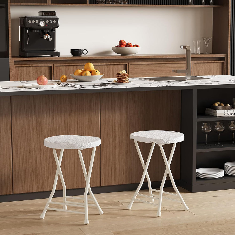 Garvee Folding Stool, Backless 18-Inch Stool, Portable with Handle, Foldable ...
