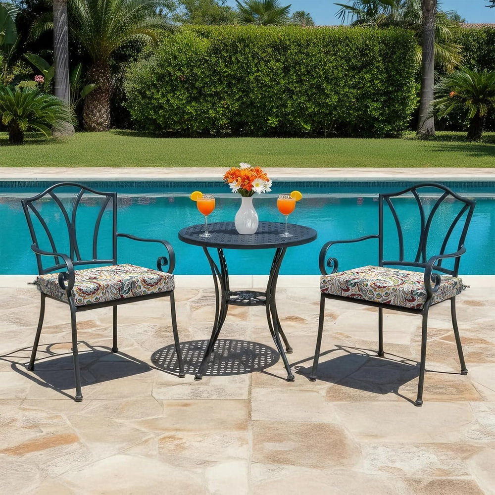 LVTXIII Outdoor Seat Cushions Set of 2 Square Chair Cushions with Ties, Patio...