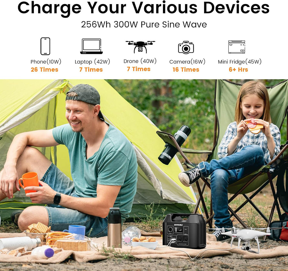 300W Portable Power Station 80000mAh LiFePO4 Battery