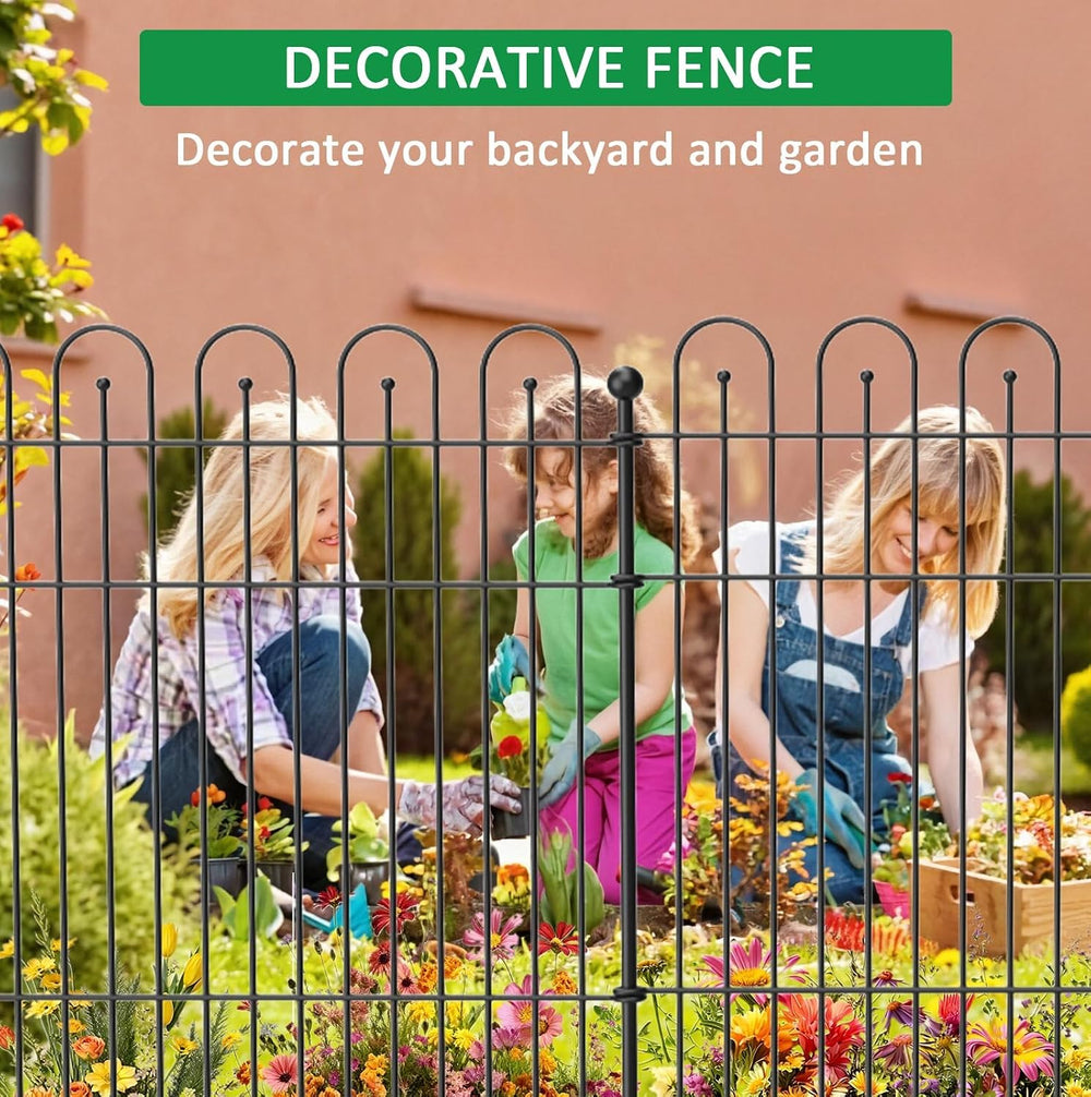 Garden Fence Animal Barrier, 10 Panels No Dig Dog Fence Outdoor