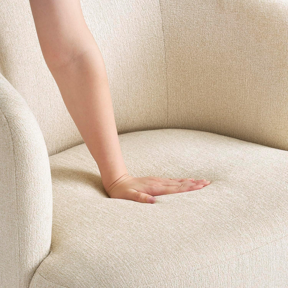 mopio Orbix Swivel Accent Chair, Upholstered (Cereal, Single, Swivel)