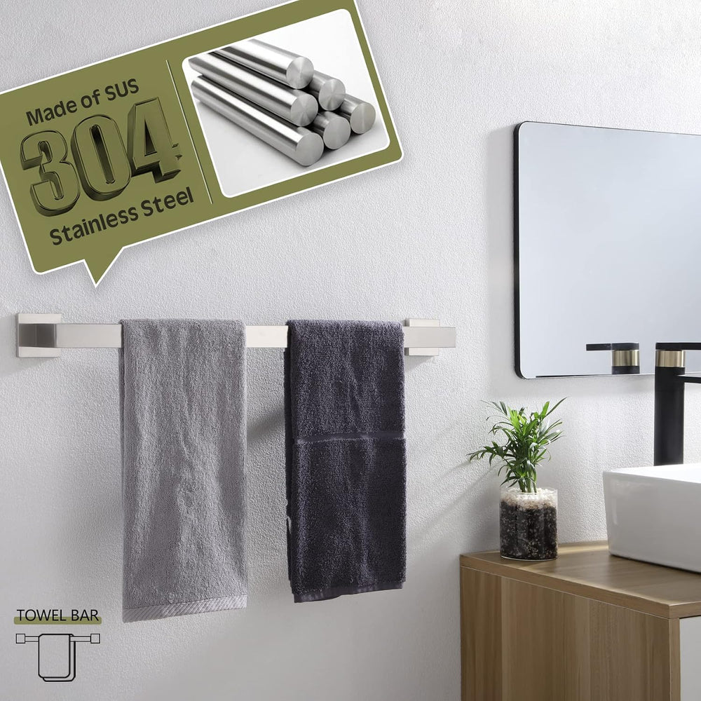 KOKOSIRI 24-Inch Single Towel Bar, Bathroom Kitchen Towel Holder, Wall Mounte...