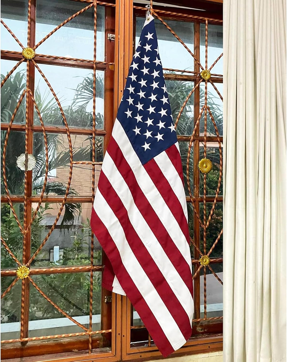 Homissor 100% Cotton Flag American Flags 4x6 Ft New Cotton USA Flag Heavy Dut...