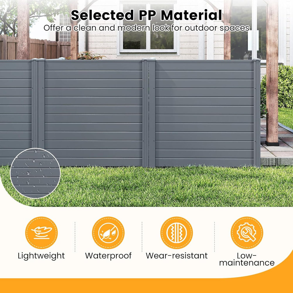GIANTEX No-Dig Air Conditioner Fence, 4 Panels, 48''W x 48''H...
