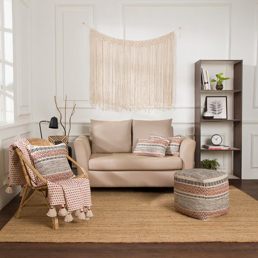 · REDEARTH · Boho Textured Handwoven Throw Pillow Cases - Motley Bohemia