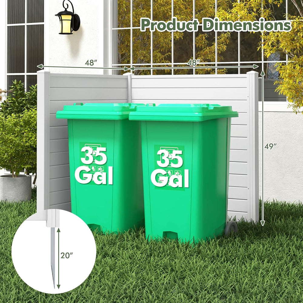 GIANTEX No-Dig Air Conditioner Fence, 4 Panels, 48''W x 48''H...