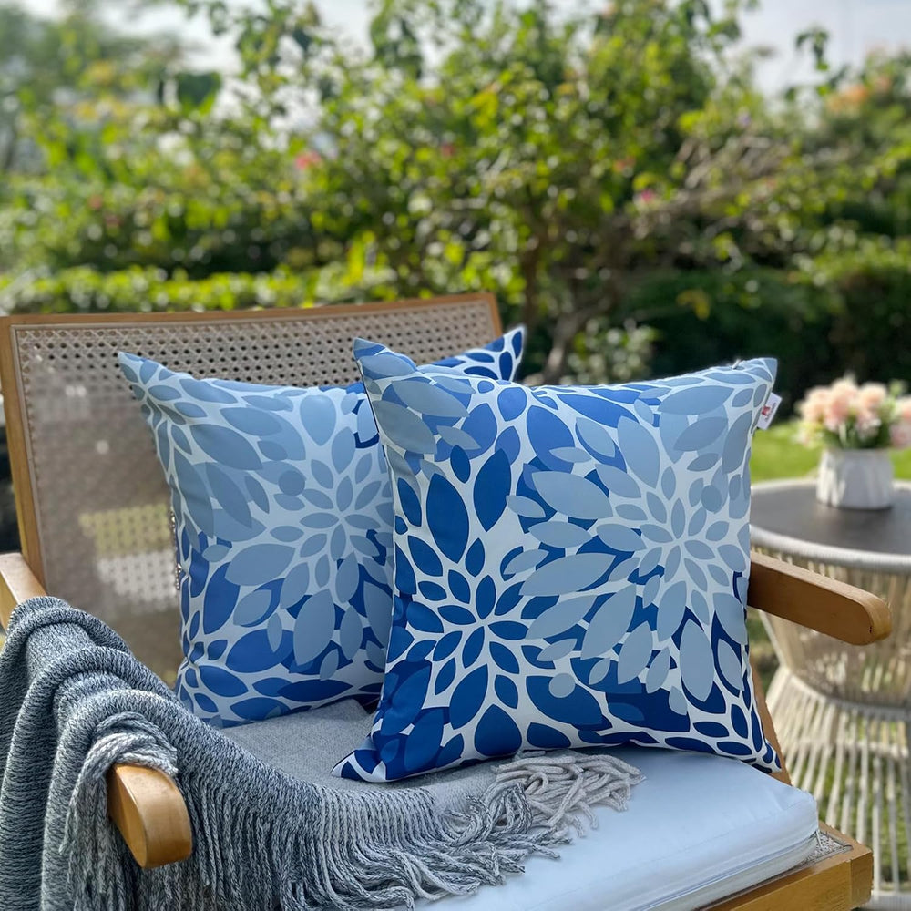 Outdoor/Indoor Throw Pillows with Inserts, 18"x18" Pack of 2
