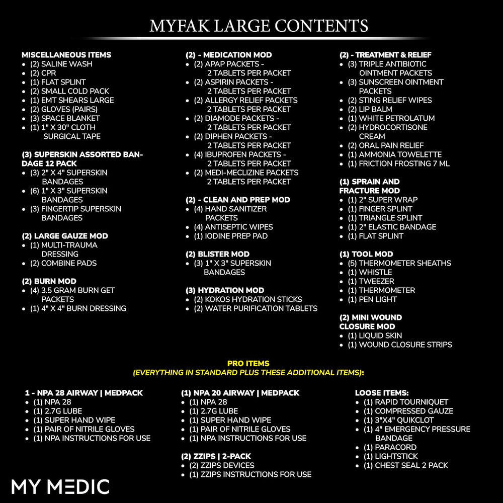 My Medic MyFAK Large Pro - Emergency First Aid Kit & Trauma Kit - Coyote