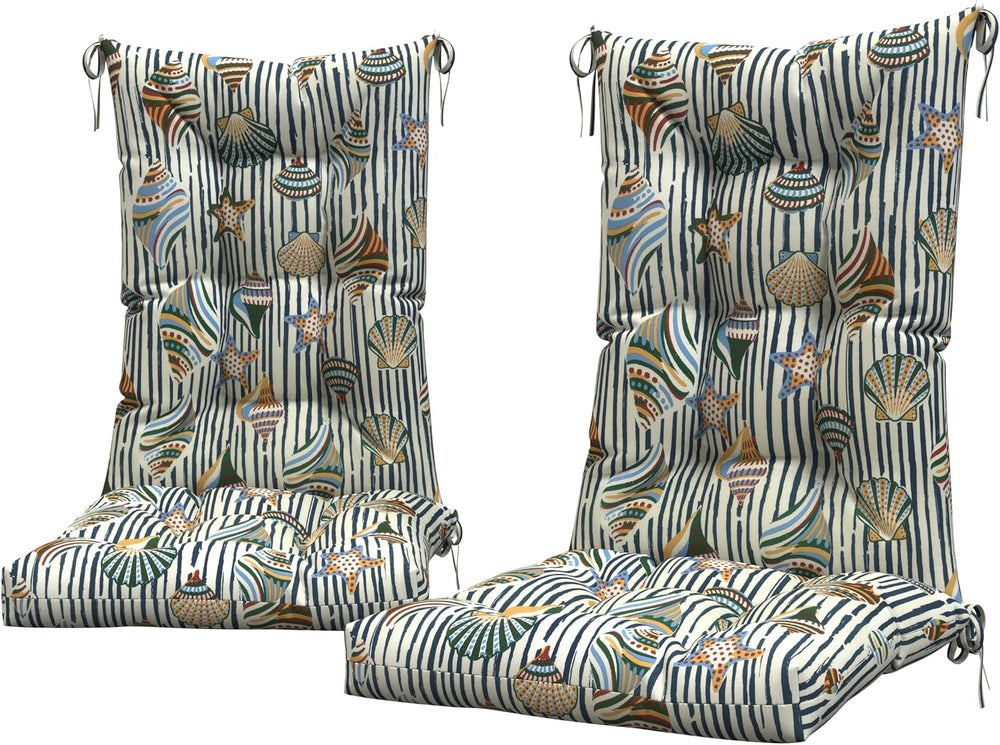 DYTXIII Set of 2 Rocking Chair Cushions for Outdoor/Indoor Use, Water Repelle...